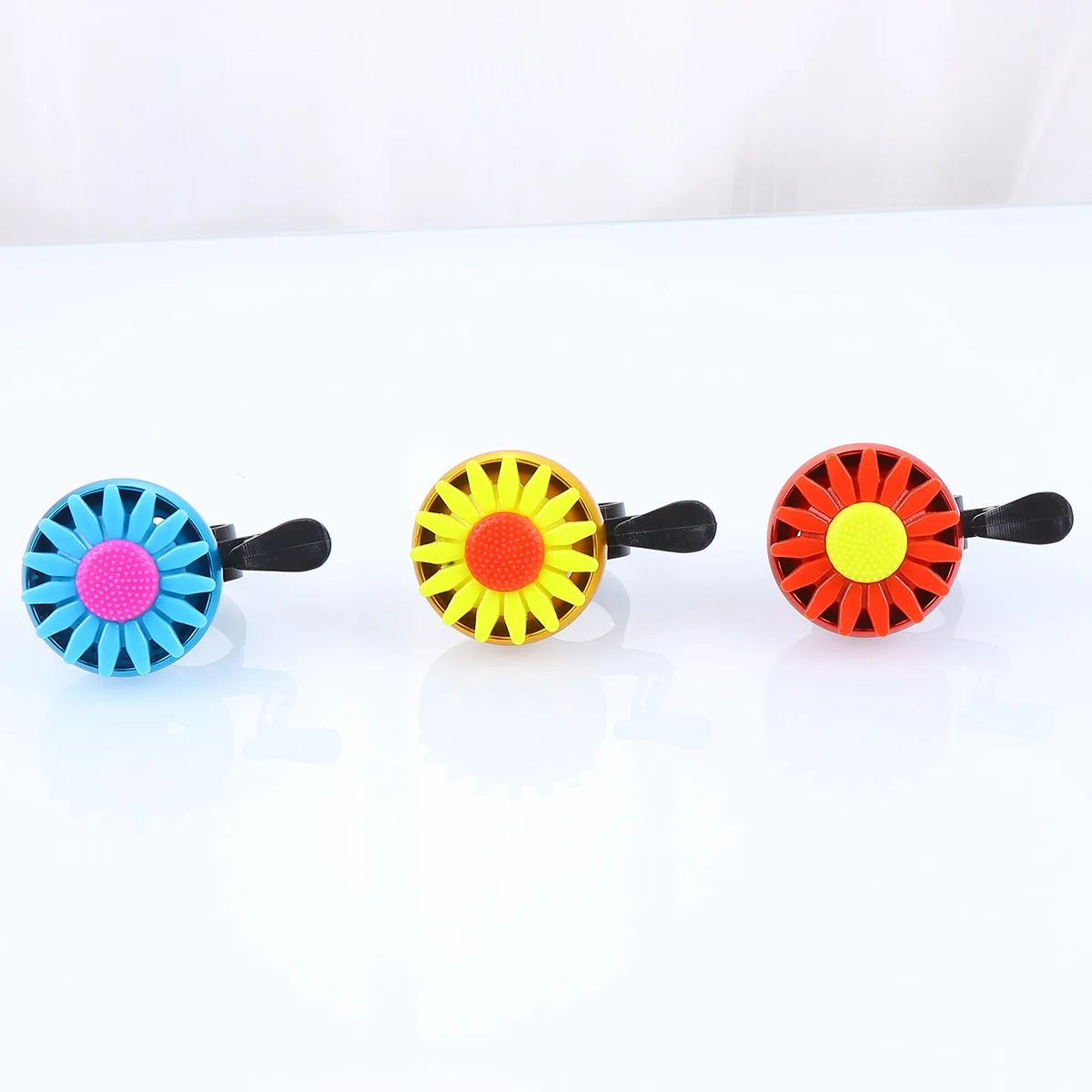 

3pcs Aluminum Alloy Flower Bike Bell Loud Sound Cycling Safety Suitable Bicycle Scooter Tricycle Mountain Road Bike Sunflower