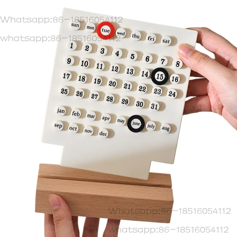 Perpetual Calendar Handmade DIY Ring Desk Calendar Creative Personality Office Desktop Ornament High Value Acrylic Calendar