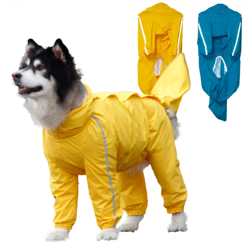

It All-Inclusive Big Raincoat Border Collie Golden Retriever Labrador Large Dog Clothes New Pet Supplies