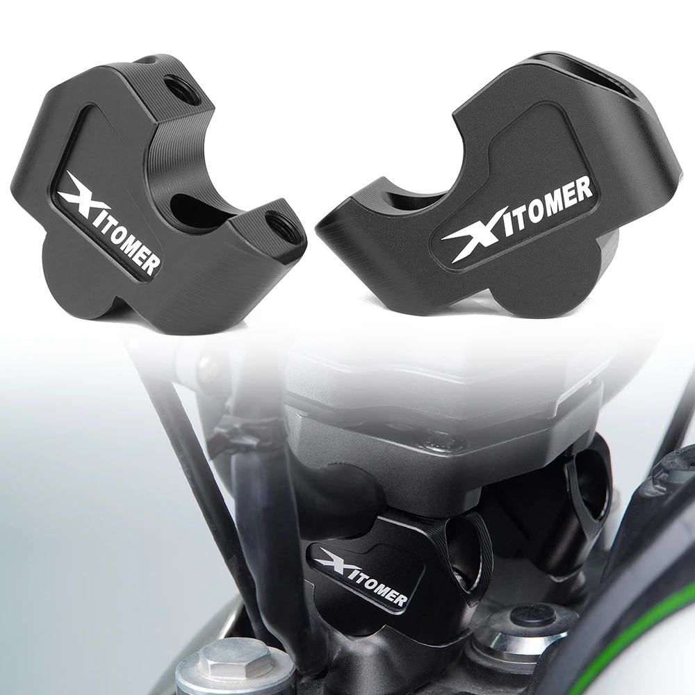 Motorcycle Handlebar Risers Clamp Fit For Kawasaki Vulcan S 650 VN650 / ABS / Cafe ABS 2020-2025 Extension Adapter with Offset
