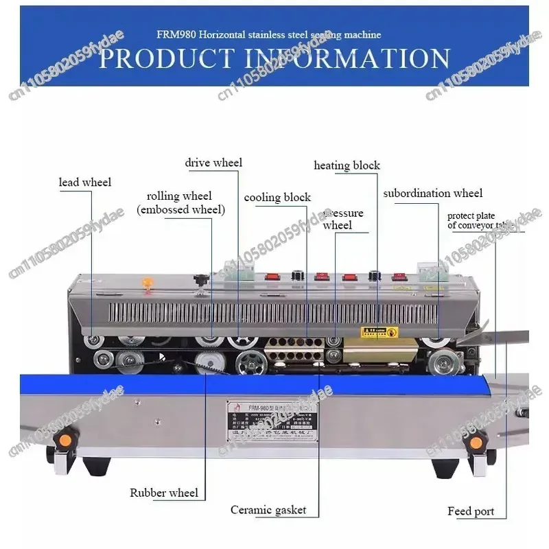Horizontal Automatic Horizontal Plastic Bag Heat Sealing Machine, Continuous Sealing Machine