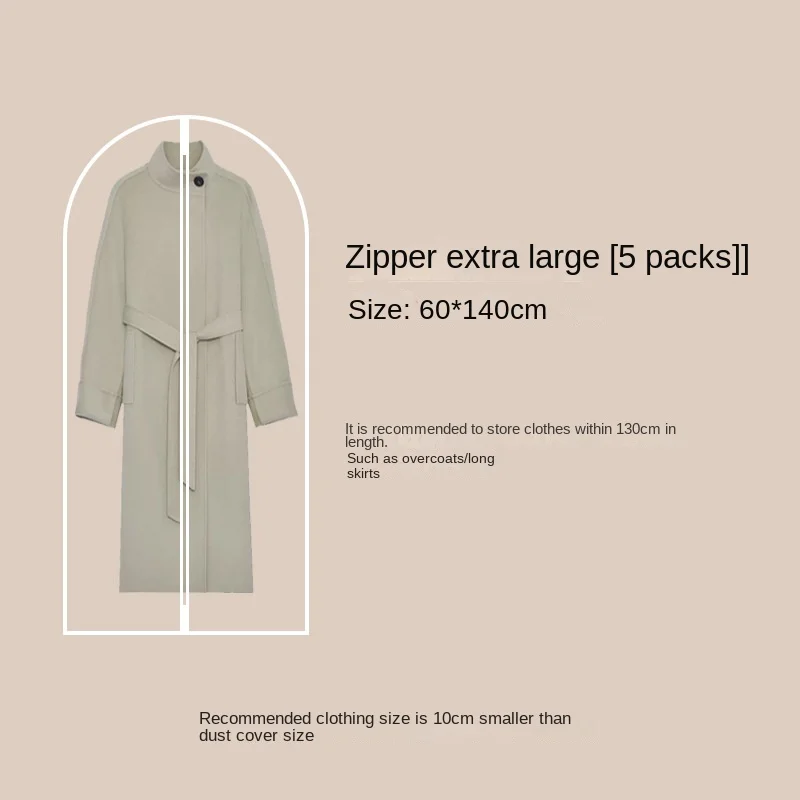 3764 vestiti copertura antipolvere borsa appesa vestiti copertura antipolvere tuta appesa piumino lungo borsa per cappotto trasparente per uso domestico 5 pz/lotto