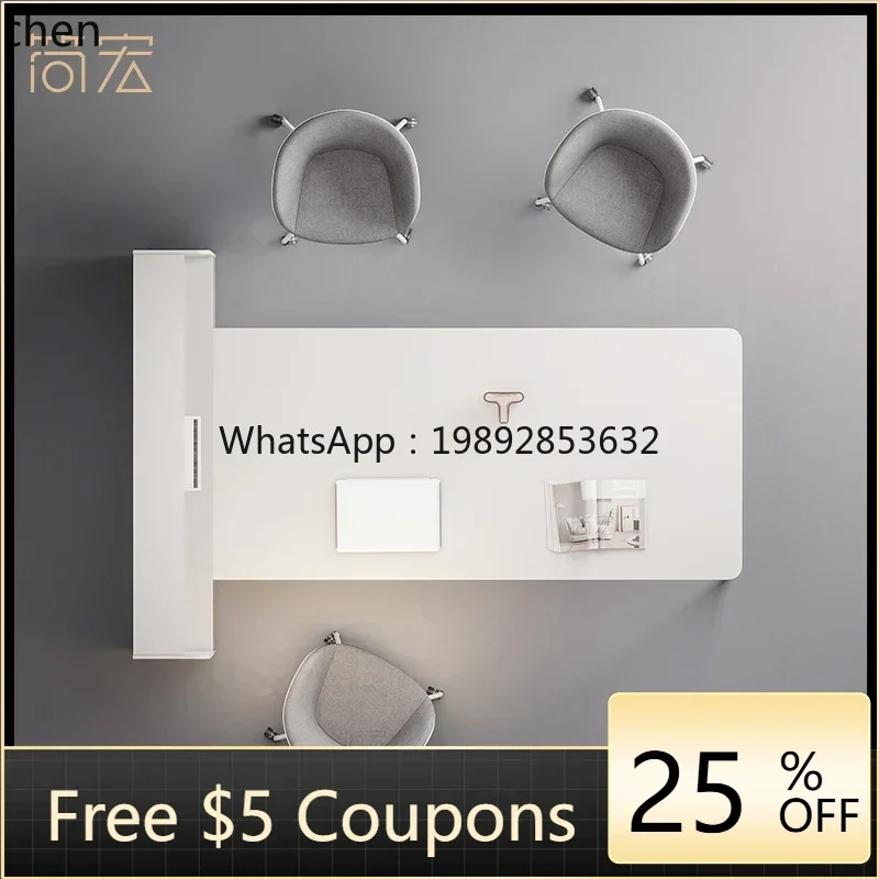 

9multimedia conference table, simple and modern, small long training meeting, TV conference room table and chair combination