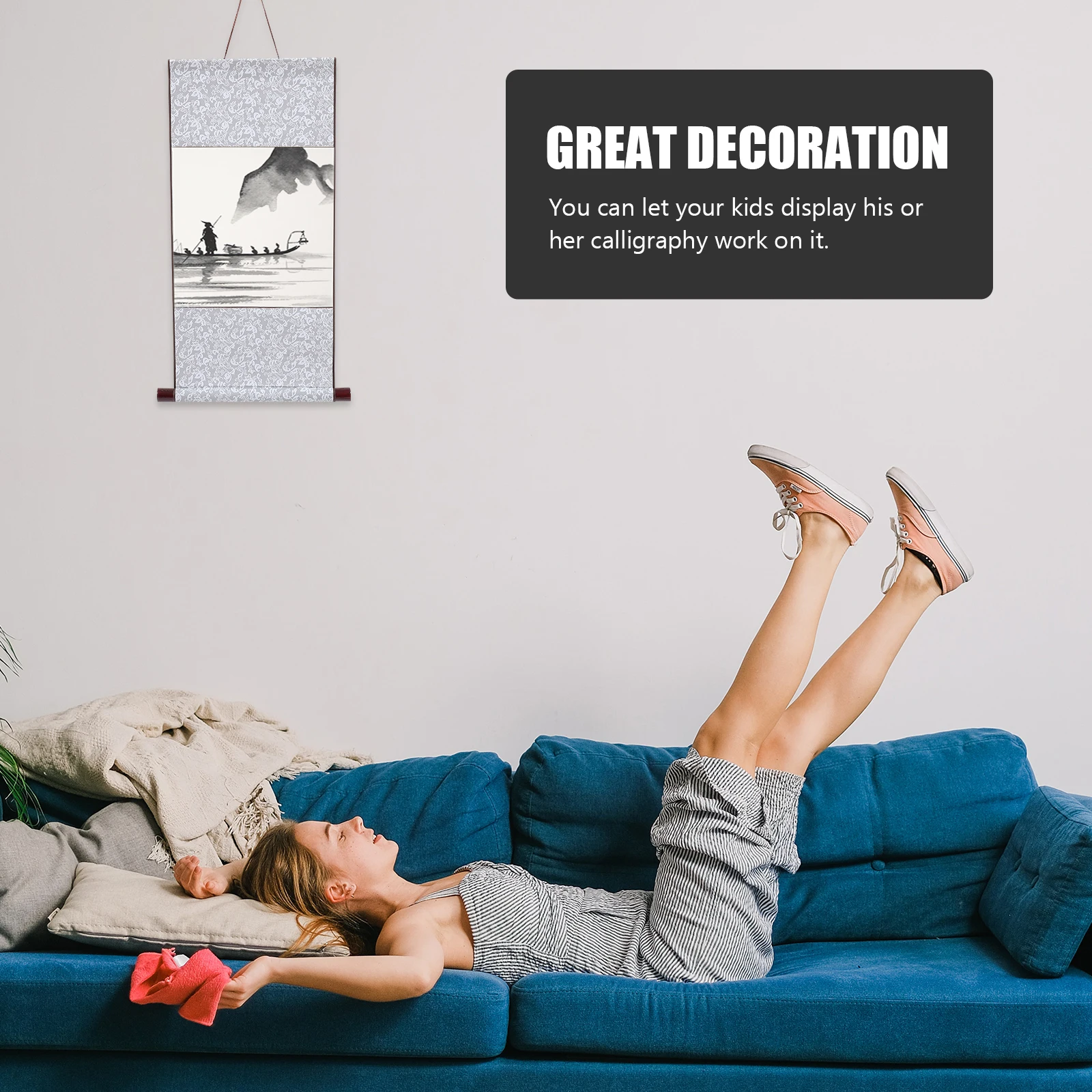 

2Pcs Blank Calligraphy Scroll Painting Paper for Chinese Art Writing Beginner Advanced Lightweight Portable Storage Suitable