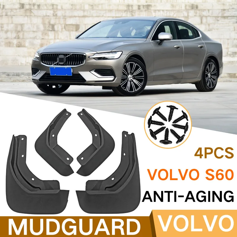 

For Volvo S60 2020 black car mudguard Reduce dust Resist tire dirt car accessories tools