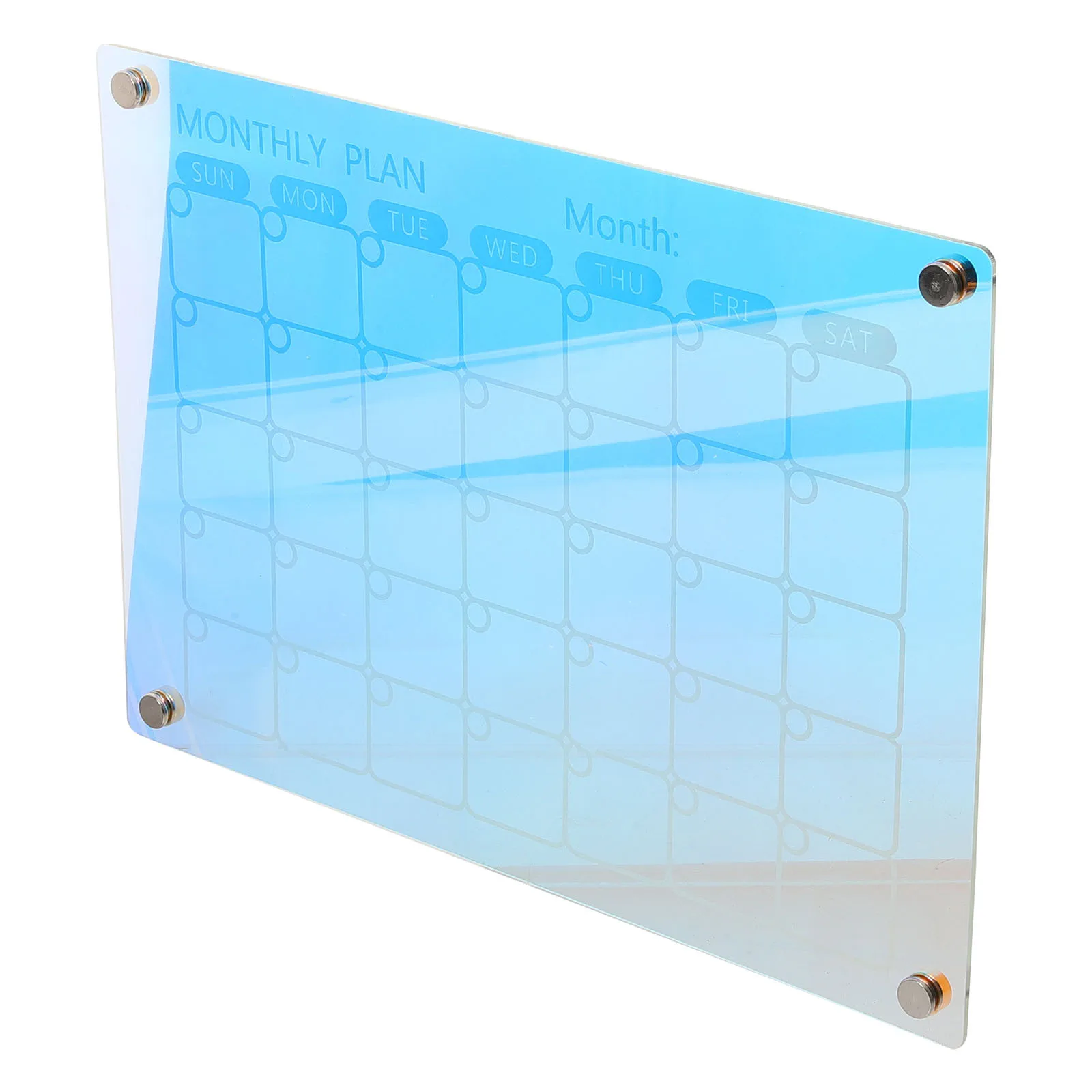 لوحة مسح جاف من الأكريليك المغناطيسي، مخطط جدول الثلاجة، مخطط شهري مغناطيسي لثلاجة المطبخ، تقويم المسح الجاف #6