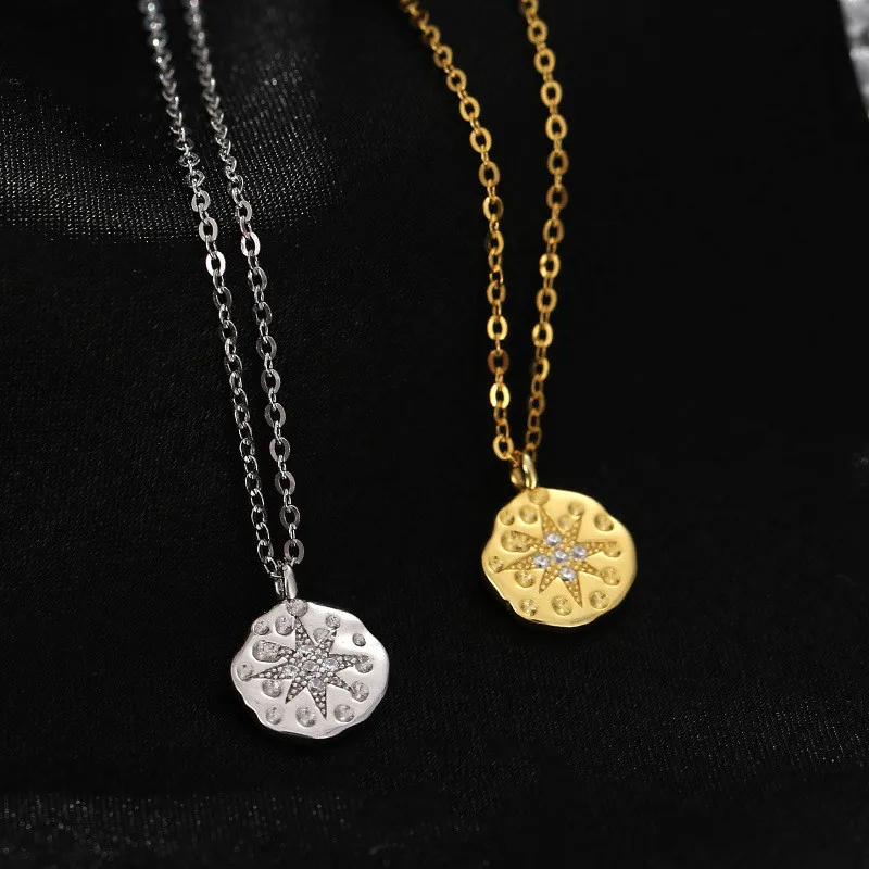 

Корейское женское ожерелье из стерлингового серебра 925 пробы, винтажная подвеска с бриллиантовым цветком, отбеливающая кожу французская шикарная цепочка на ключицу