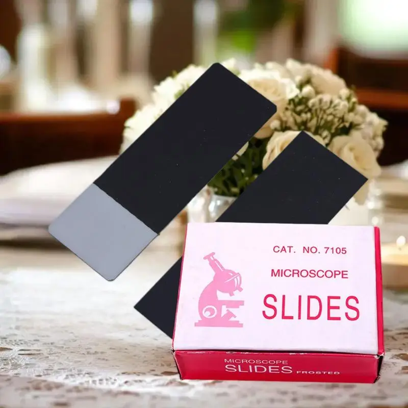 حزمة من 50 شريحة مجهر زجاجية فارغة للدراسات البيولوجية والعلومية 25.4 × 76.2 ملم #2