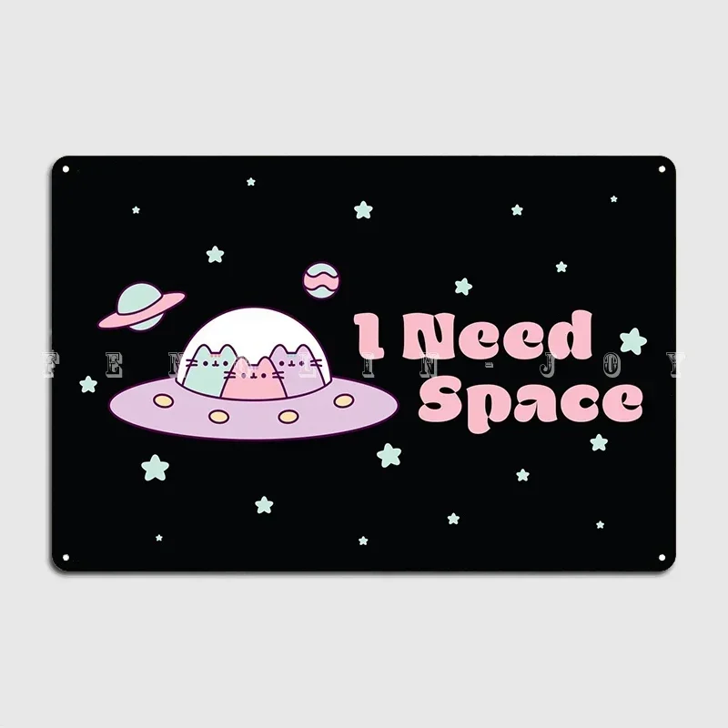 I Need Space Poster Metallschild Vintage Wohnzimmer Wandbild Blechschild Poster