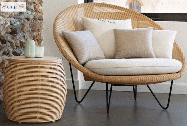 

Rattan chairs wholesale home small back chairs patio villa balcony chairs