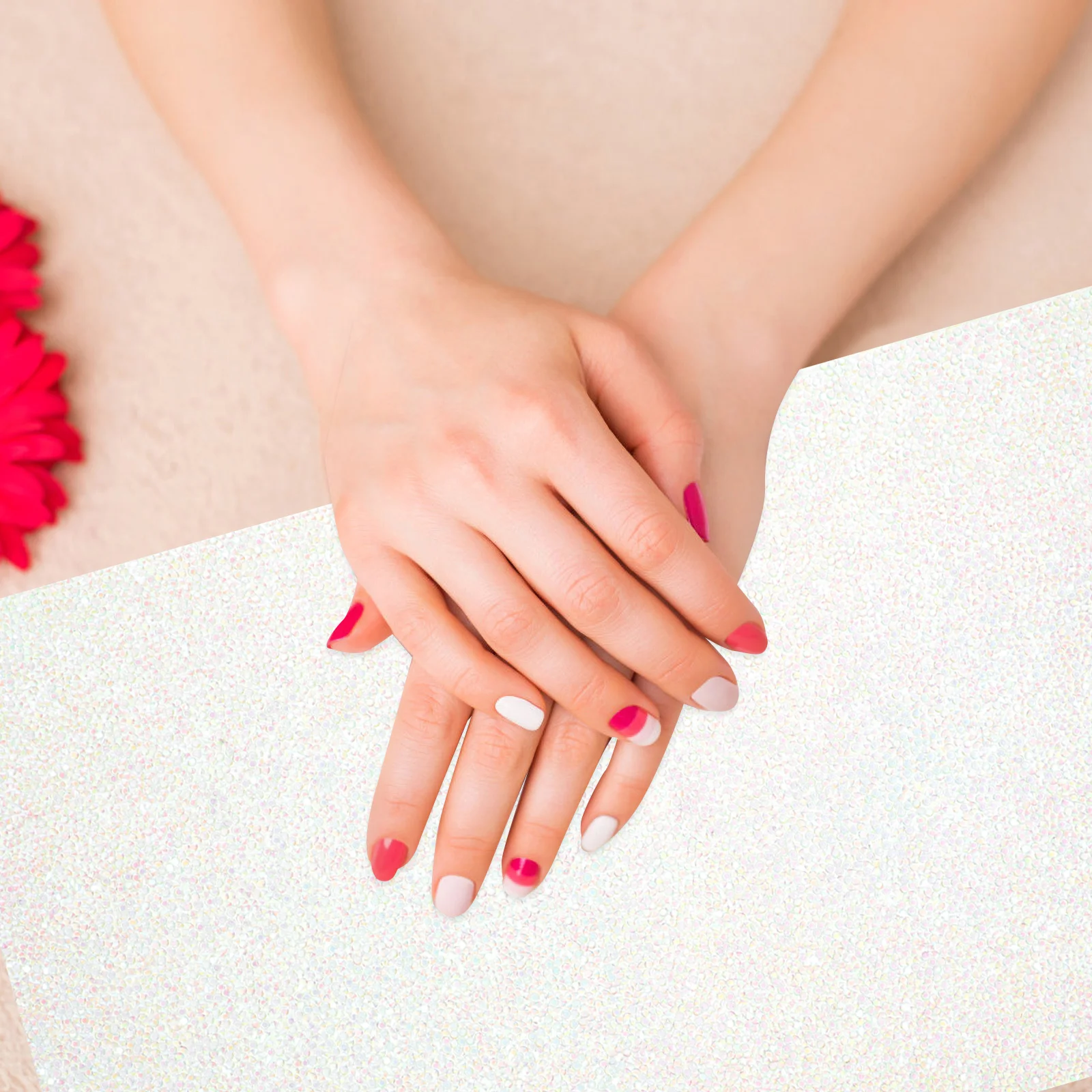 

Складной коврик для ногтей со стразами, стильный нескользящий коврик для салона, принадлежности для маникюра «сделай сам», коврик для дизайна ногтей, коврик для маникюра