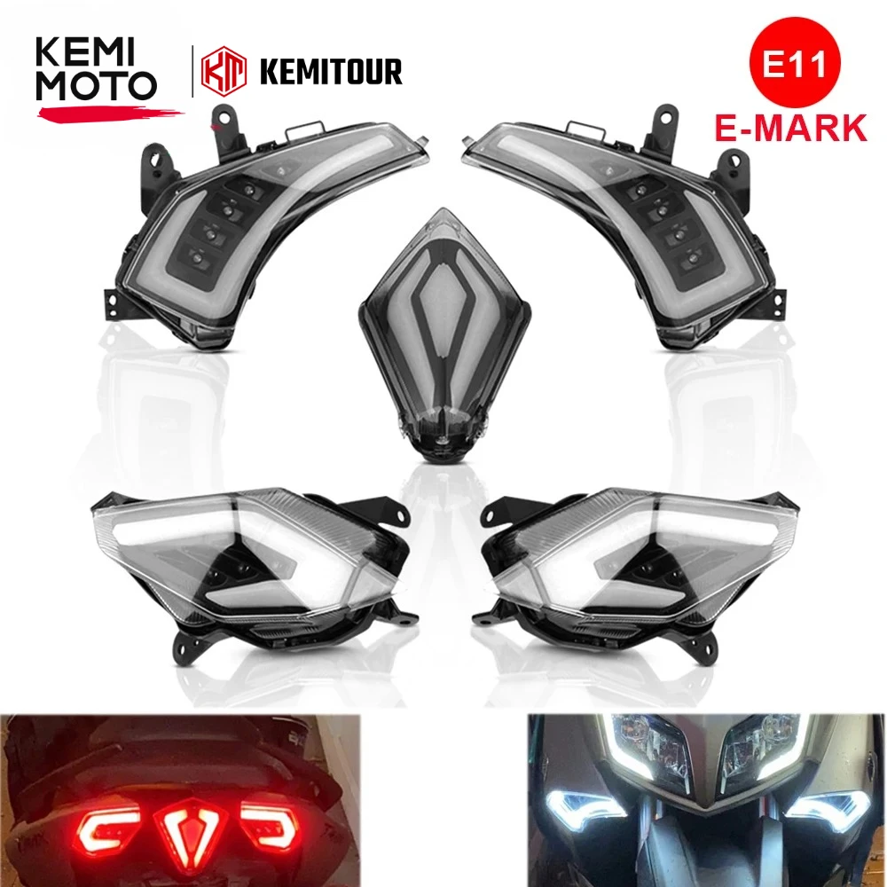 Feu arrière à LED avec clignotants et feu stop pour Yamaha Tmax 530 XP530 2012-2016 homologué E-MARK