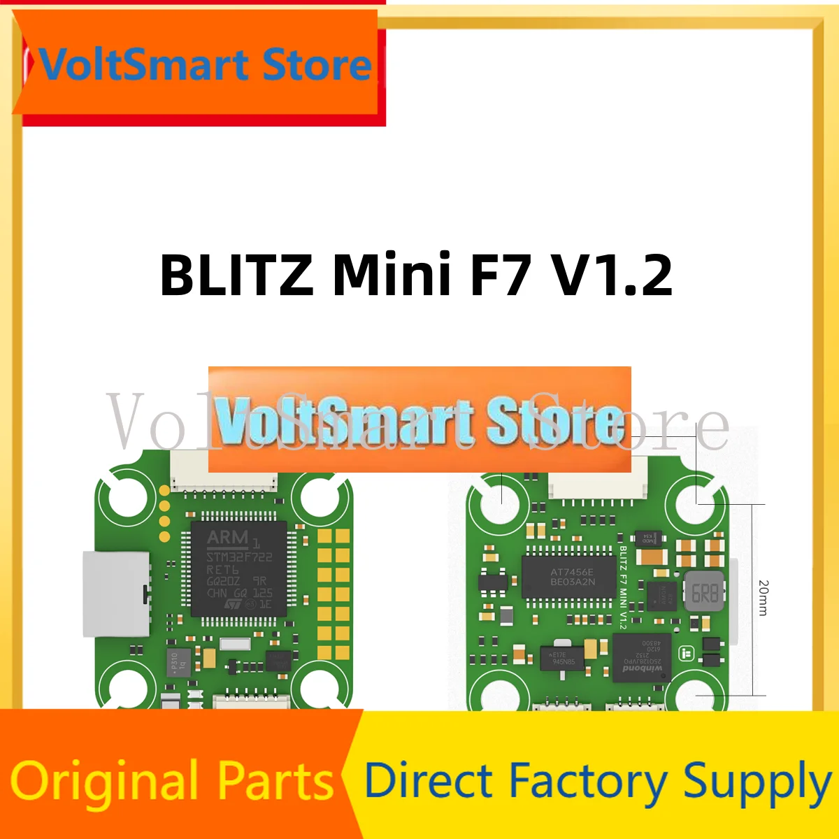 VoltSiFlight BLITZ Mini F7 V1.2 Flight Controller ICM42688 Plug-and-Play / No Soldering Requiredfor RC FPV Racing Drones