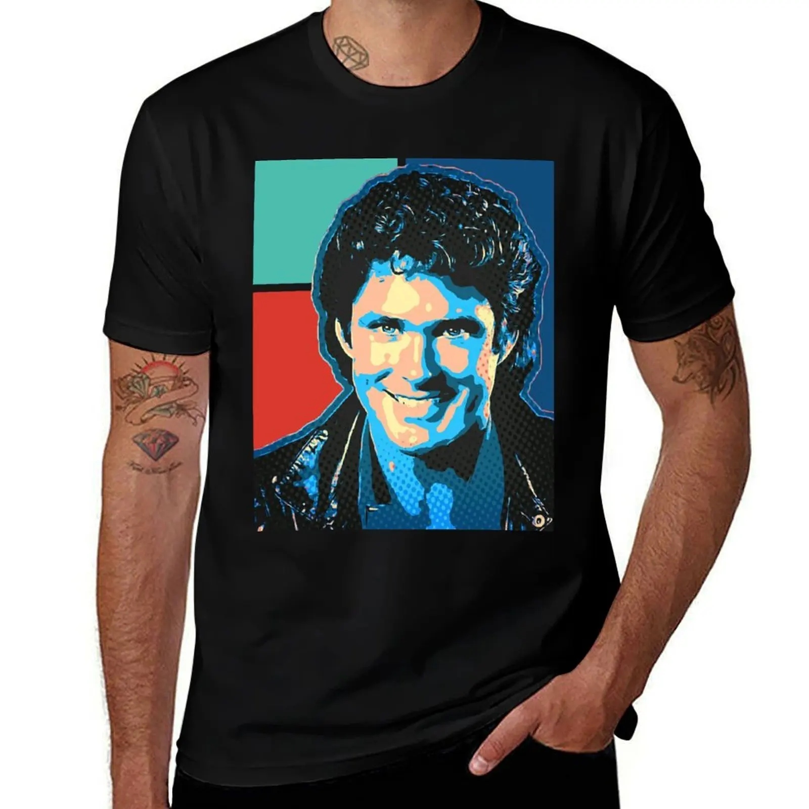 

David Hasselhoff pop art T-Shirt t shirt personalised anime t shirts for man T-Shirt