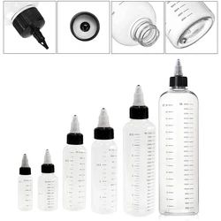 1Pcs 30ml-500ml Empty Plastic Bottle Refillable Oil Liquid Dropper Bottles W/ Twist Top Caps For Tattoo Pigment Ink Containers