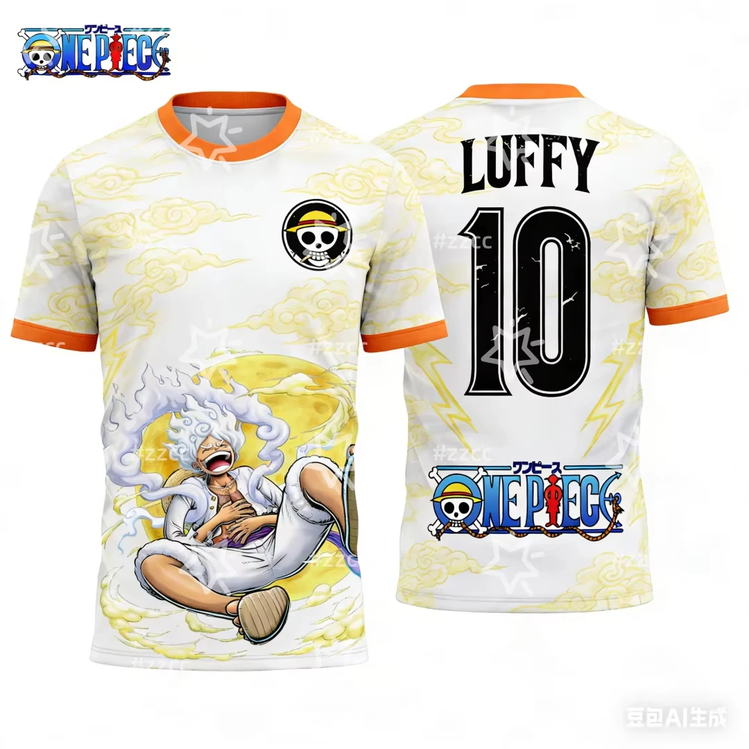 2026 One Piece Grafik-T-Shirt Japanische Anime Fußballtrikots Sport Schnelltrocknend Herren T-Shirt Kinderkleidung Damen T-Shirt