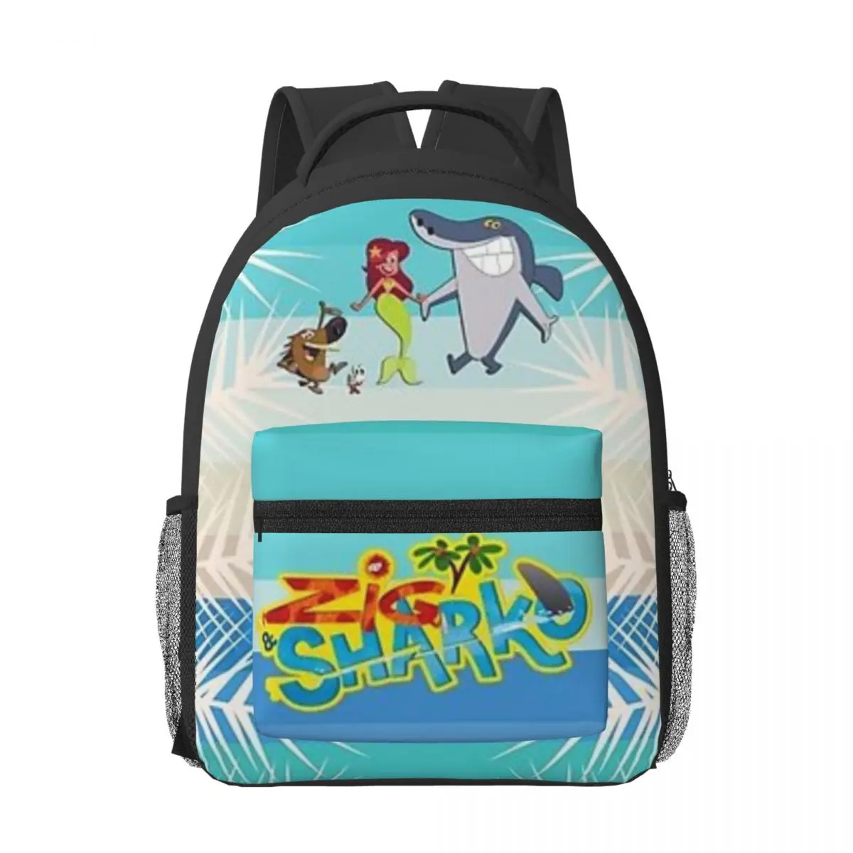 

Zig And Sharko Cartoon Game Printed Lightweight Casual Schoolbag For School, Outdoor, Shopping, Office