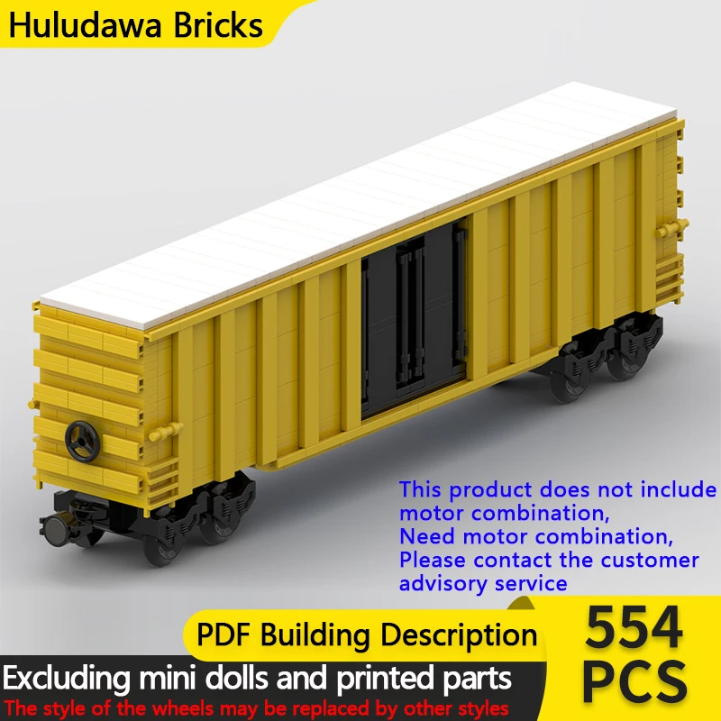 

City Car Model MOC Building Bricks US Railway Container Car Modular Technology Gifts Holiday Assemble Children Toys Suit