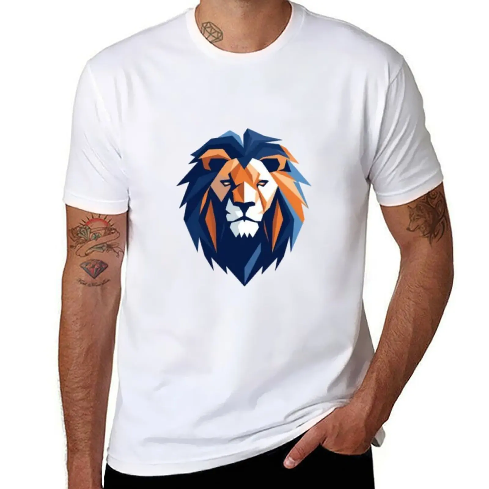 

Lion T-Shirt cotton t shirts man 100% t shirt for man T-Shirt