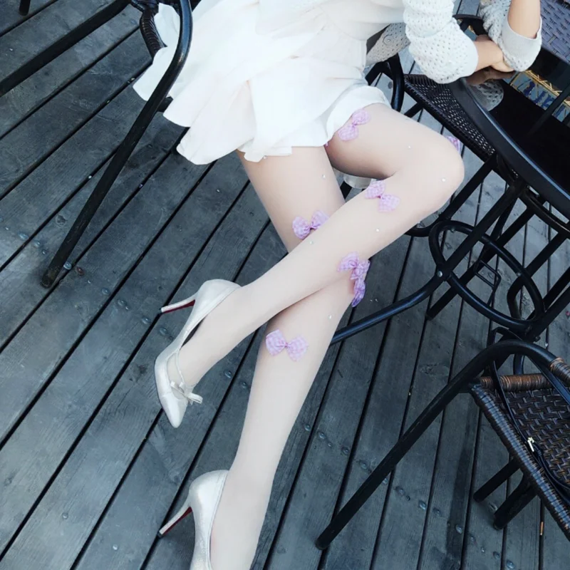 1pcs butterfly-shaped non-garter flowers cut stockings pantyhose at will