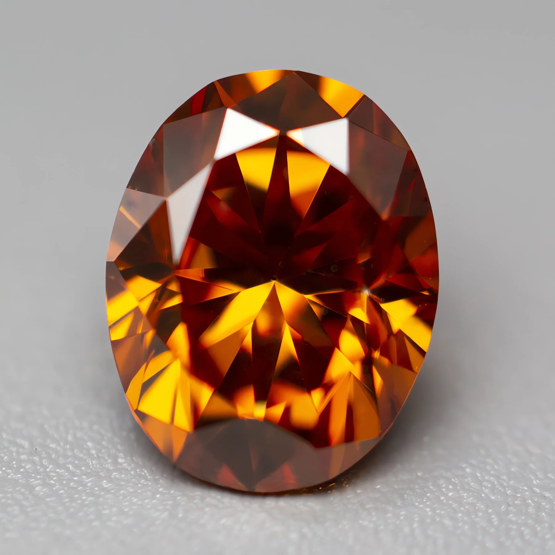 New Moissanite Stone With Certificate Orange Color Oval Cut 0.5-5.0ct Positive Pass Tester Certified Moissanite Loose Gemstone