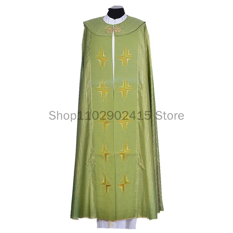 Halloween Men Medieval Retro Shawl Cloak Prayer Robes Knight Party Cosplay Costume Church Dress Carnival Priest Monk Cloak Capes