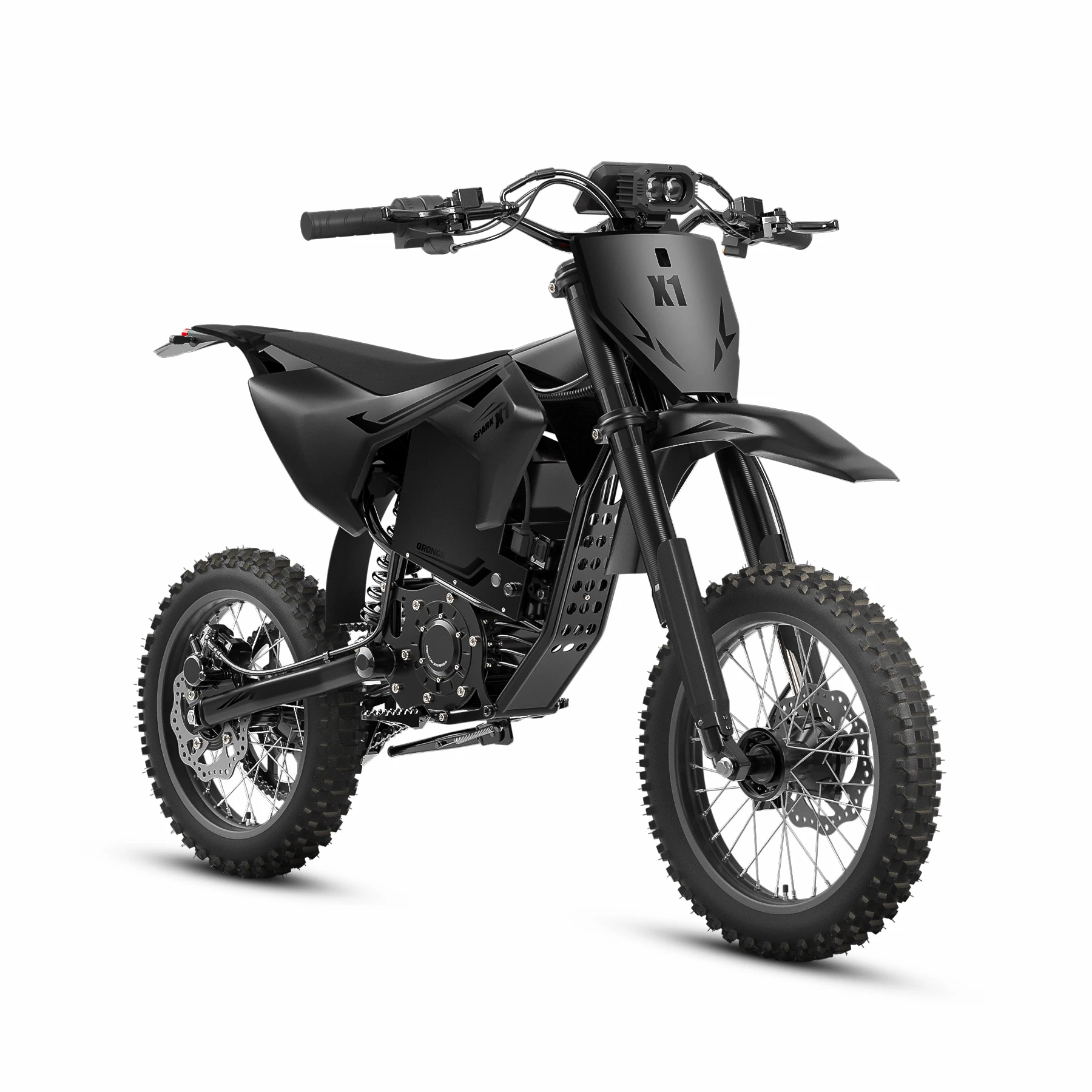 QRONGE X1 Spark Electric Dirt Bike 4500W Peak&Up to 60 Miles 50MPH 60V 28.8Ah Battery E-Bike 14/12" Fat Tire Electric Motorcycle + 1 Year Warranty image 4