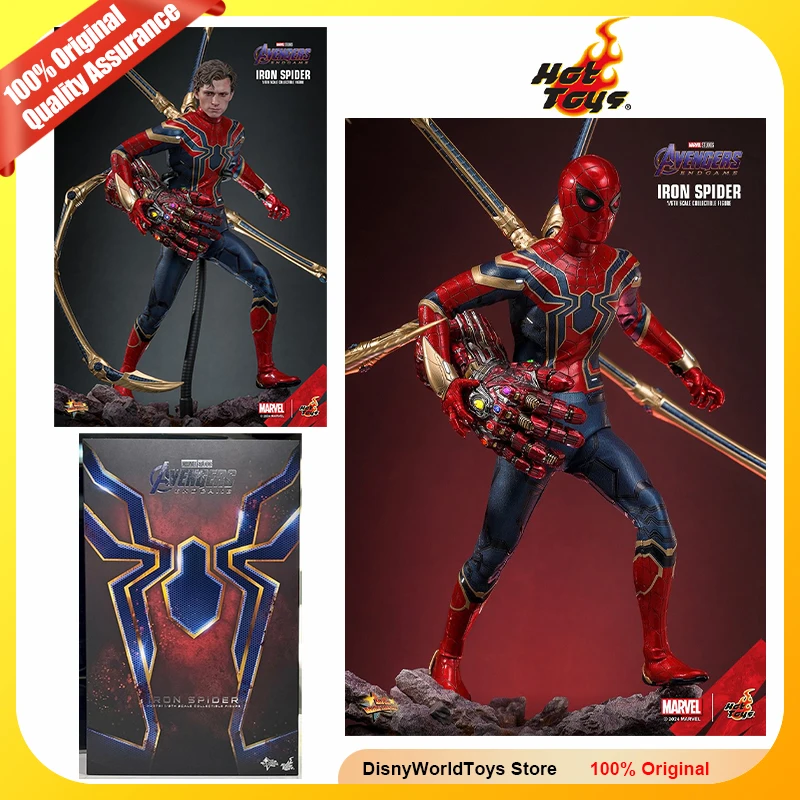 100% Оригинальная фигурка Hot Toys HT MMS761 Iron Spider Sculpted Hair 1/6 из фильма «Финал» в наличии, модель для коллекционирования, подарок