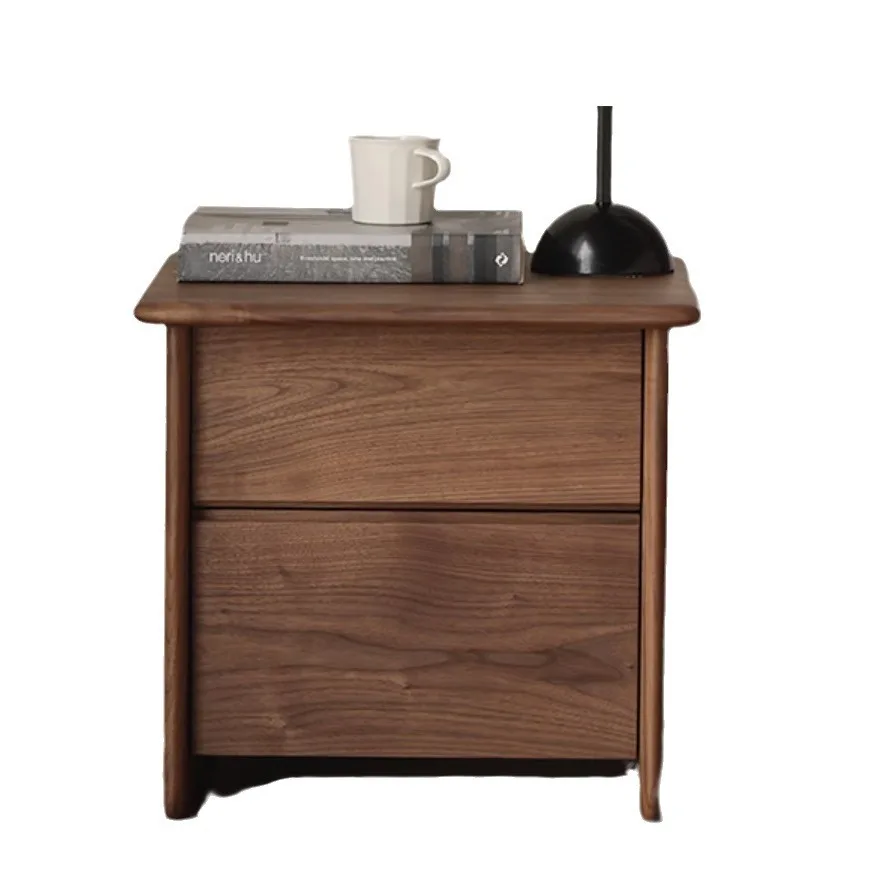 All solid wood bedside table, simple modern bedside storage cabinet, locker drawer