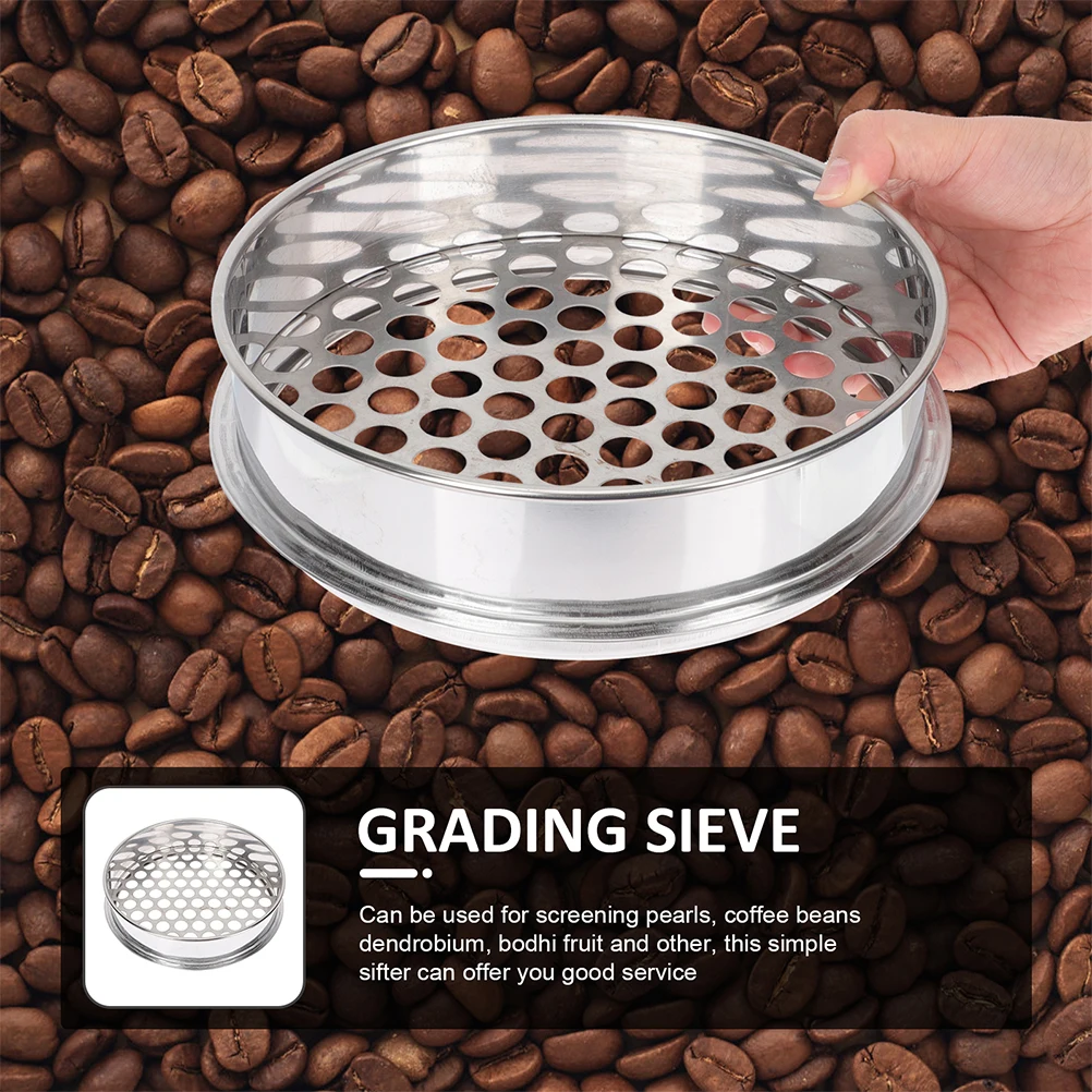 

Stainless Steel Soil Sieve 25cm Diameter 15mm Mesh Round Kitchen Garden Blueberry Sifter Coffee Beans Grading Tool Easy