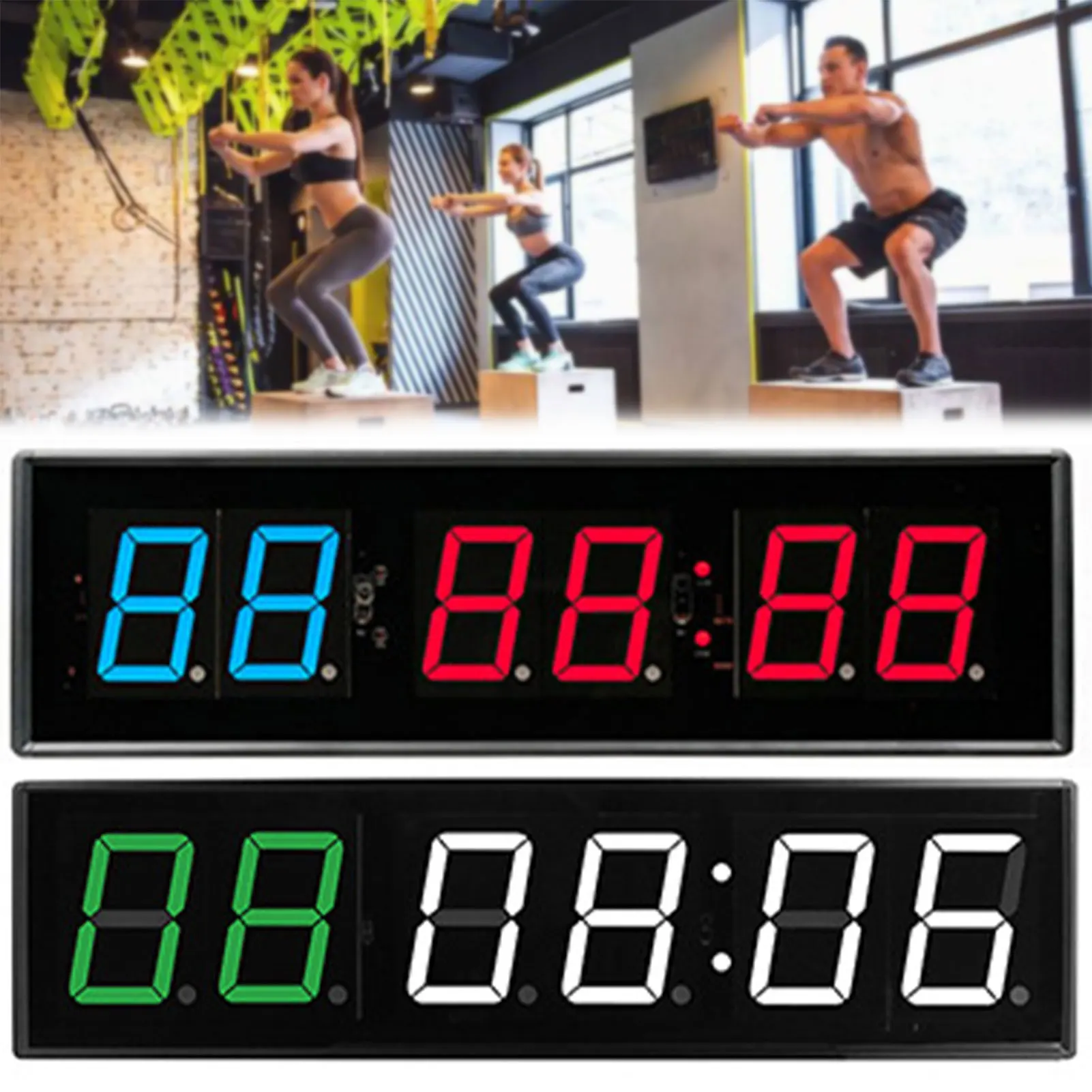 Sports Digital Timer With Remote 6-Digit Game Challenges Countdown Timer For Home Gym