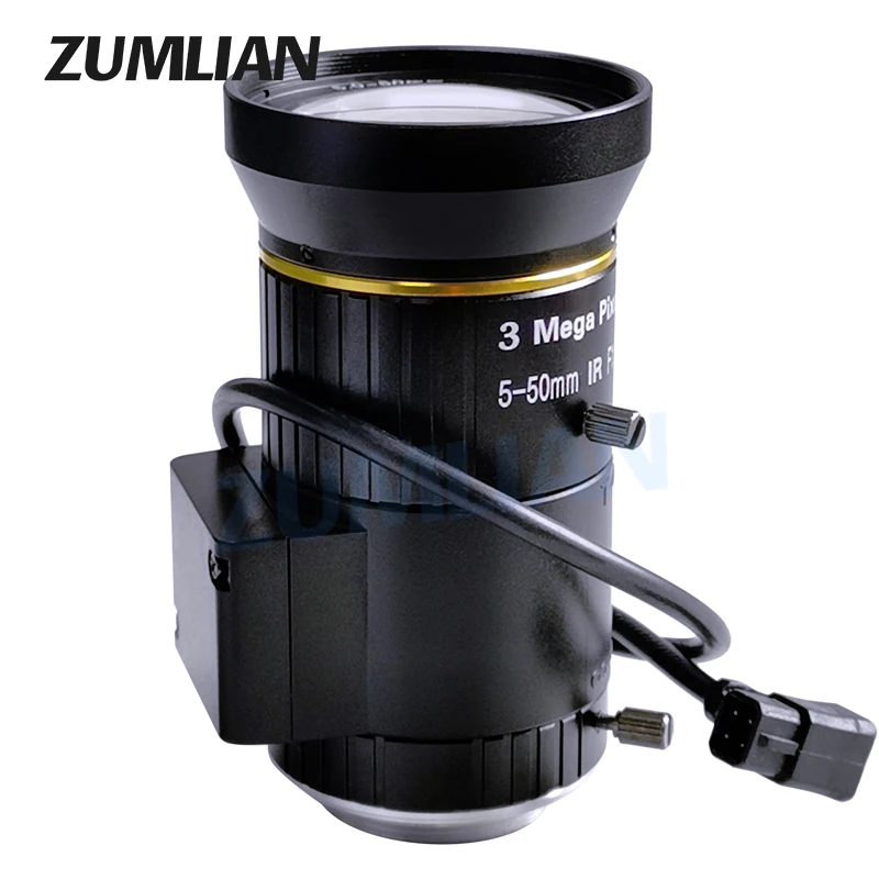 ZUMLIAN 5-50mm Zoom Lens 1/2.7'' CCTV Camera CS-Mount 3MP Auto Iris F1.4-close for 4K CCTV Surveillance Cameras