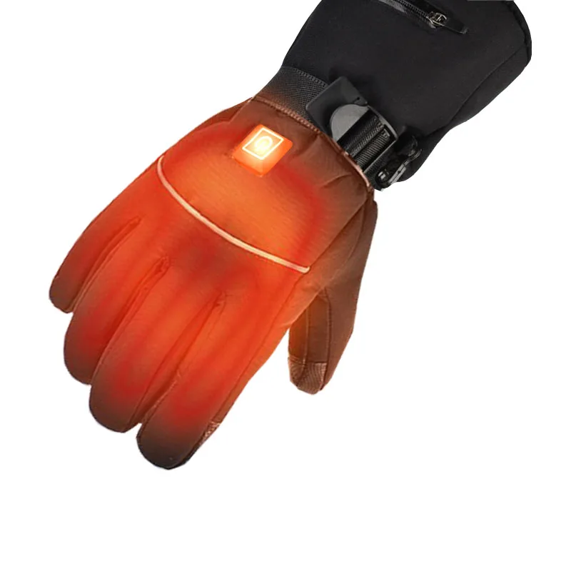 Winter Velour Heating Hand Warmer Heater Outdoor Sports Hunting Hiking Skiing Ski Heated Gloves Rechargeable Lithium Battery