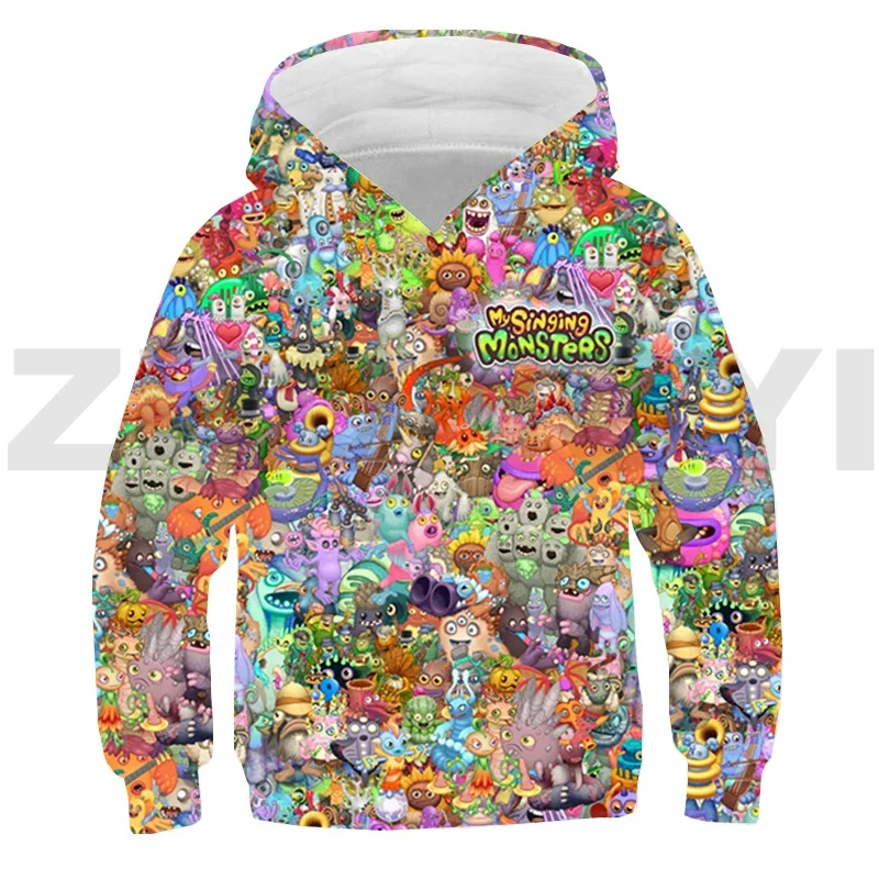 Game My Singing Monsters Anime Hoodie 3D Harajuku Sweatshirt Boys Girl Casual Pullovers Sudaderas My Singing Monsters Streetwear