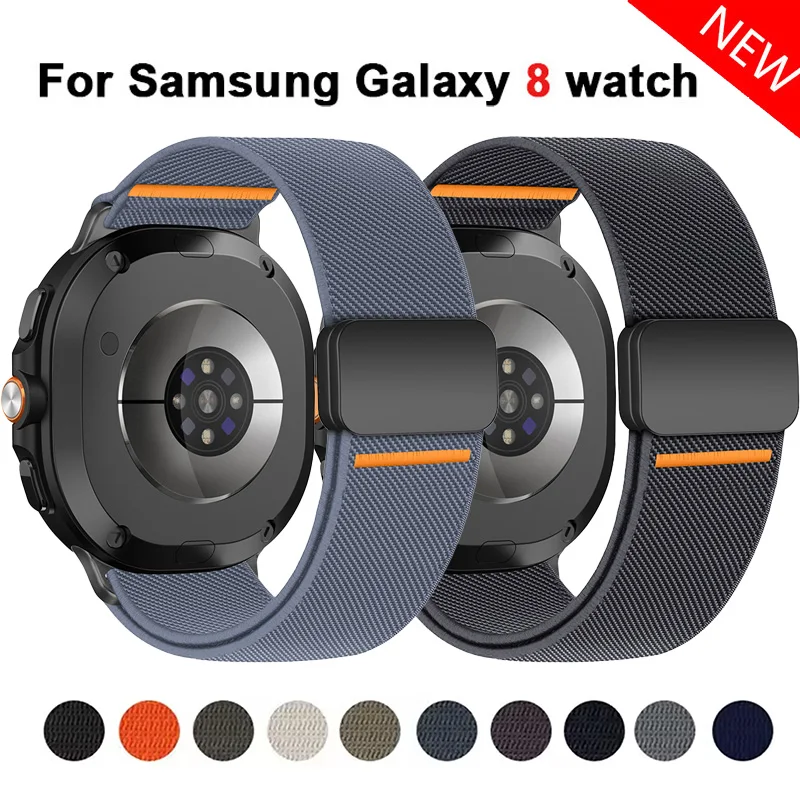 Nylonarmband für Samsung Galaxy Watch 8 40 mm 44 mm Magnetische Armbänder für Samsung Galaxy Watch 8 Classic 46 mm Armband Correa