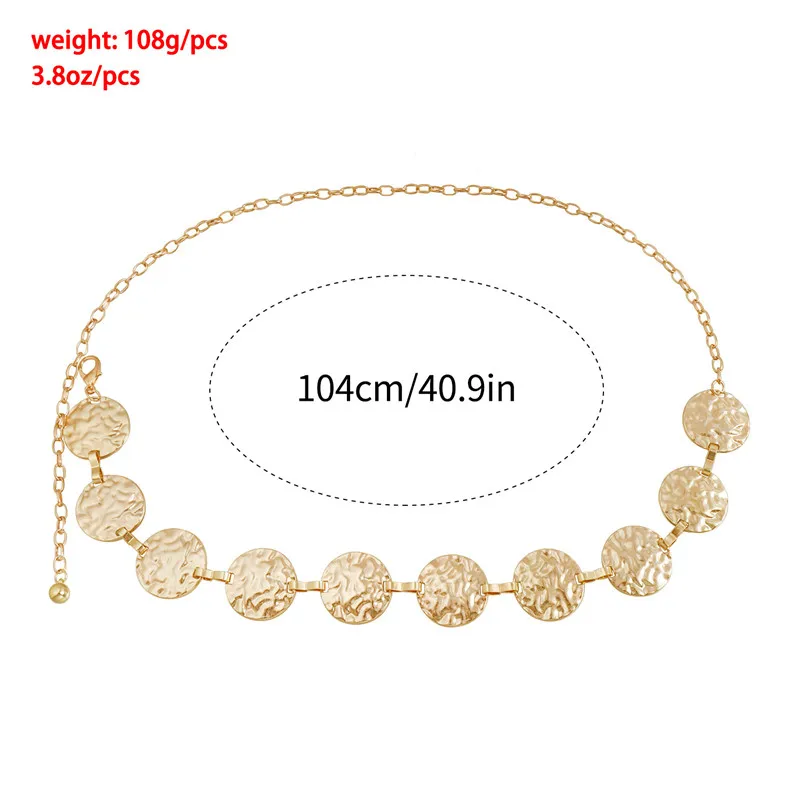 Cinturón dorado elegante con cadena para mujer, cadenas para mujer, cinturones de moda para pantalones de vestir, mujer