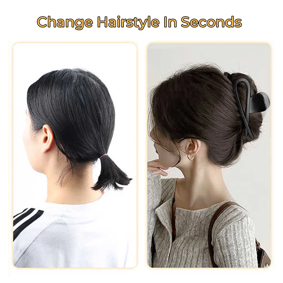 OLACARE Synthetic Ball Head Wig Female Claw Clip Shuttlecock Head Lazy Style Natural Korean Style Fluffy Clip Ball Hair Bun