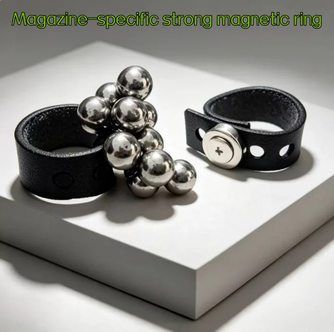 6Pcs Strong Magnetic Ring Buckles Automatic Adjustable Size Fastener Accessories for Daily Training Outdoor Sports Practice