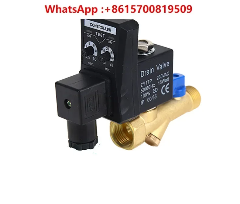 Drain valve 4 points, air compressor gas storage tank automatic exhaust solenoid valve 220v 16bar 1/2