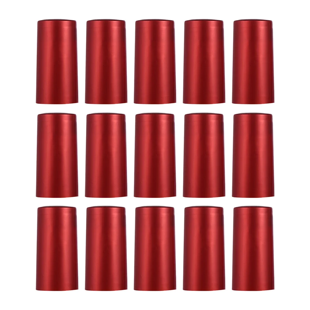 

50 Pcs Red Bottle Sealing Film Lid Caps Covers Shrink Stopper Supplies for Bottling Toppers Seals Heat Sealants