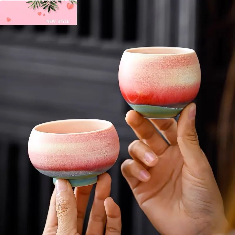 

Керамическая дегустационная чашка для чая, большая чашка для чая кунг-фу, чашка для изменения печи, чашка для чая с ретро-чернилами, персональные чашки для питья чая