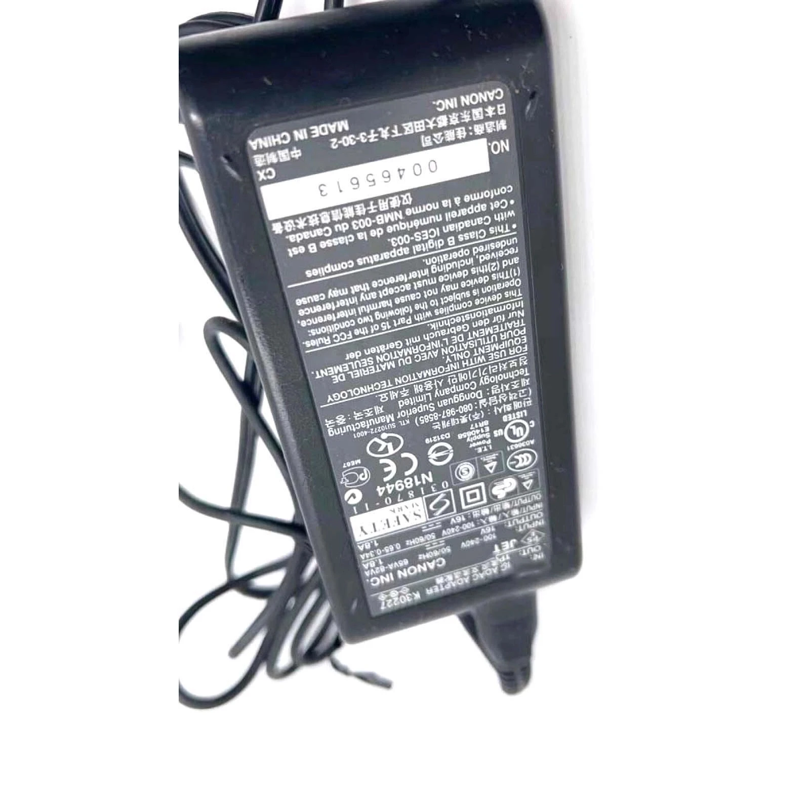 

Адаптер питания I70, вход 100-240 В, выход 16 В K30227 AD-380U, подходит для деталей принтера CANON I80