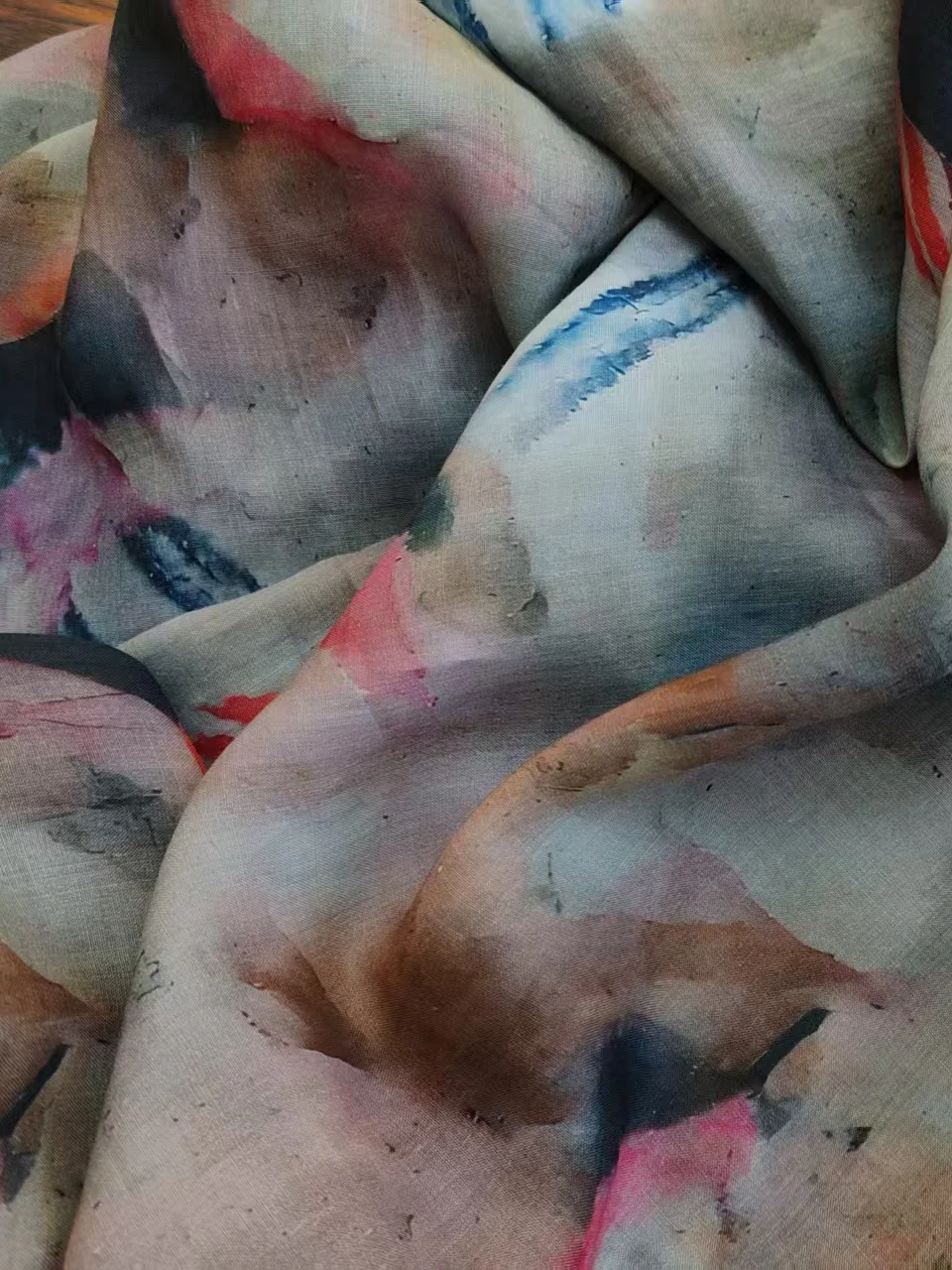 

High Quality 42-Strand Flax Fabric Original Design for Clothing Skirt Shirt Home Sponge Pad Handmade DIY Retro Style