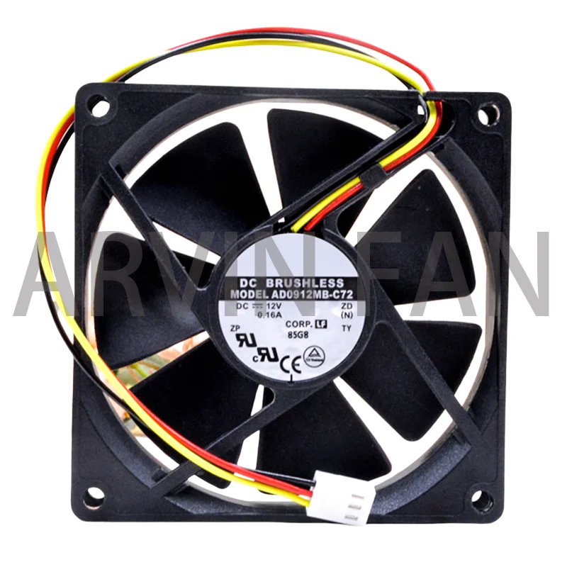 Tout nouveau ventilateur de refroidissement d'unité centrale de boîtier d'ordinateur de la AD0912MB-C72 9cm 90x90x20mm 9020 90mm DC12V 0.16A