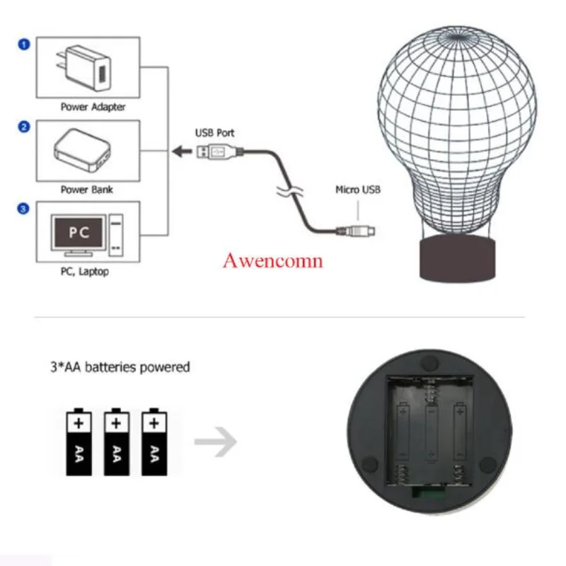 ثلاثية الأبعاد LED الألعاب الإعداد RGB مصباح غرفة الألعاب مصباح الديكور USB بالطاقة ليلة ضوء الجدول مصباح Fo7r نوم ديكور عيد الميلاد أضواء