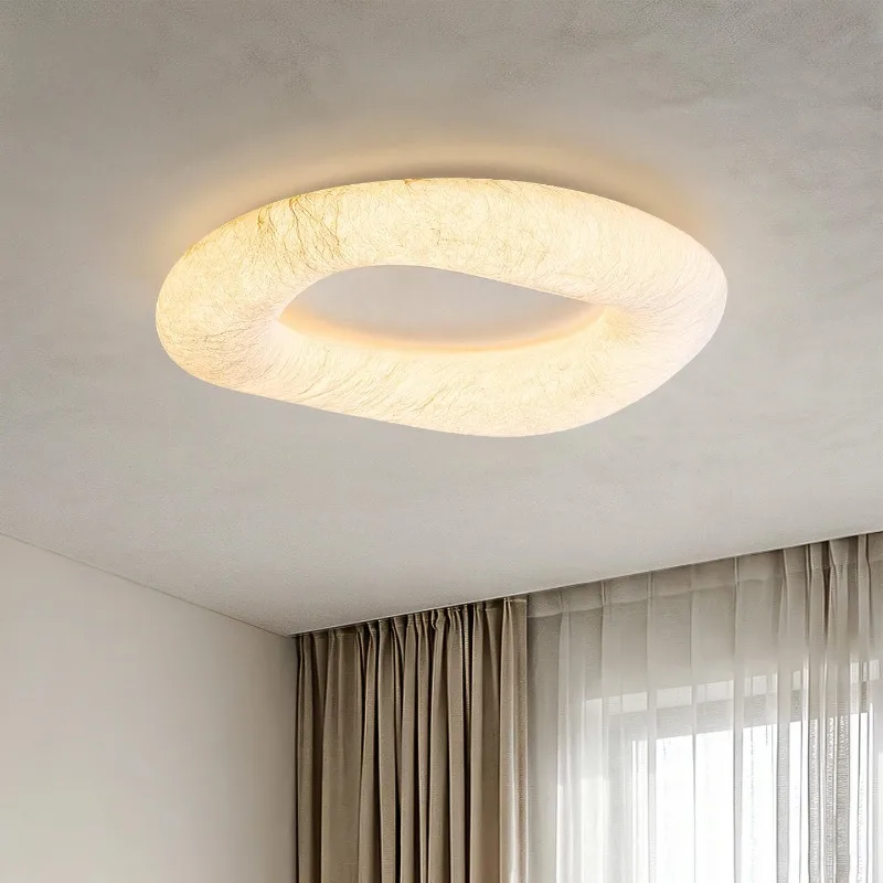 Contemporary Minimalist White Fabric Pendent Lights Designer Creative Ceiling Lamp Living Room Bedroom Restaurant Entrance Decor