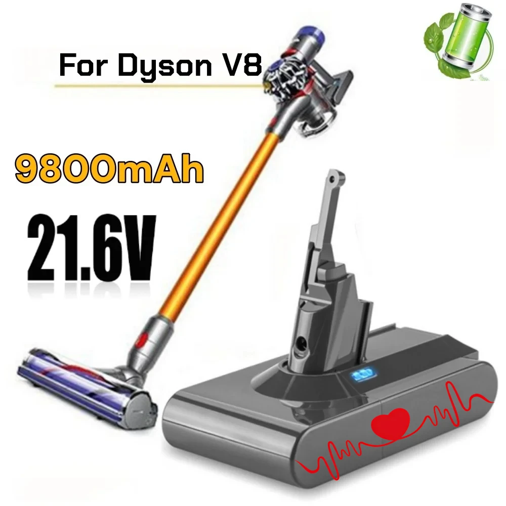 

Сменный литиевый аккумулятор 9800 мАч для Dyson V8 SV10, совместимый с V8 Animal, V8 Absolute, V8 Motorhead