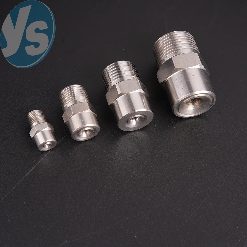 1/8 "1/4" 3/8 "1/2" BSPT 304 الفولاذ المقاوم للصدأ BBW زاوية واسعة كامل مخروط المياه النفاثة رذاذ فوهة 1 قطعة
