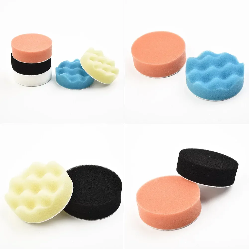 50pcs Polishing Pads Foam Sponge 3 Inch Car Buffer Pads 75mm Flocking Car Buffer Pads For Detail Polisher Waxing Cleaning