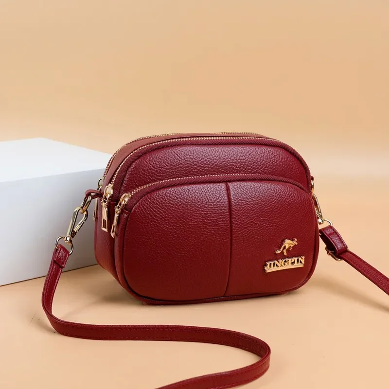 Bolso pequeño de alta calidad para mujer, bandolera de cuero, Estilo Vintage, 2020